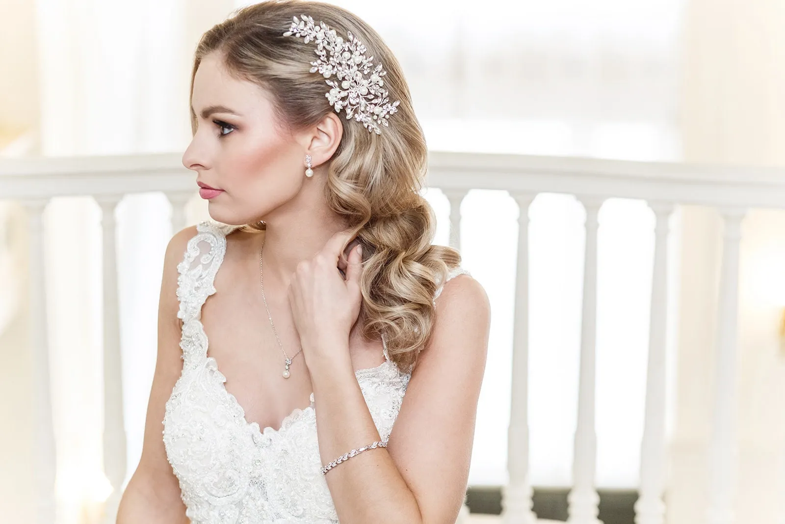 Eve Pearl CZ Jewelry Set