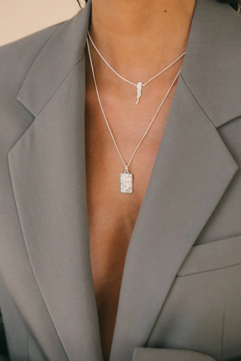 Falling star necklace silver 