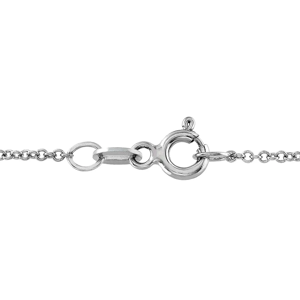 Floating Heart Diamond Necklace 3/4 CTW in 14K White Gold (Certified, SI)