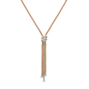 FOPE 18K Tricoloured Gold Solo Mialuce Collection Diamond Necklace, 27.5 inch