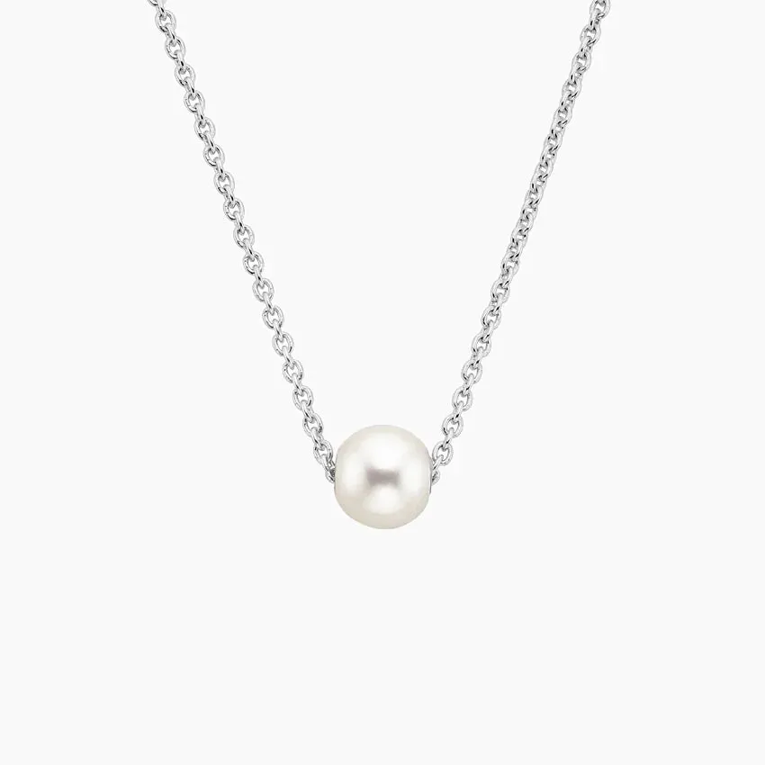 Freshwater Pearl Floating Pendant Necklace
