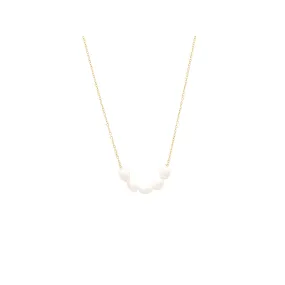 Freshwater Pearl Strand Simple Dainty Gold Necklace