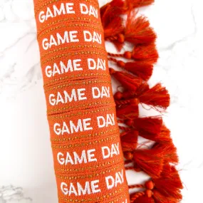 Game Day Embroidered Bracelet - Orange