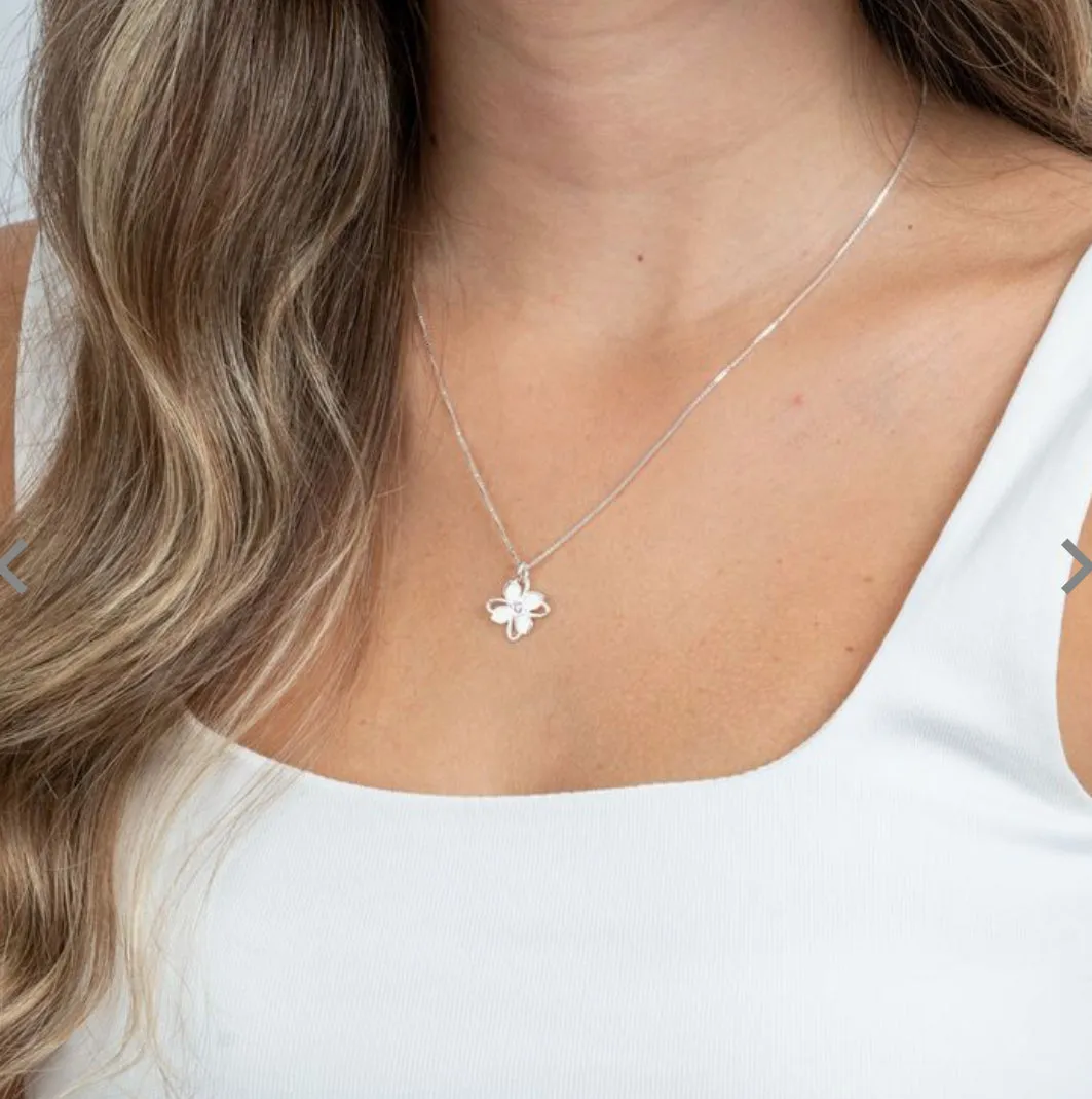 Gemstone Flower Necklace