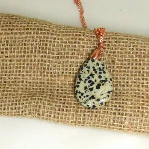 Gemstone Tear Drop Pendant On Rose Gold Chain