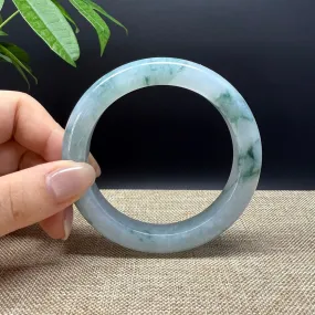 Genuine Burmese Icy Blue Jade Jadeite Bangle Bracelet ( 59.3mm )