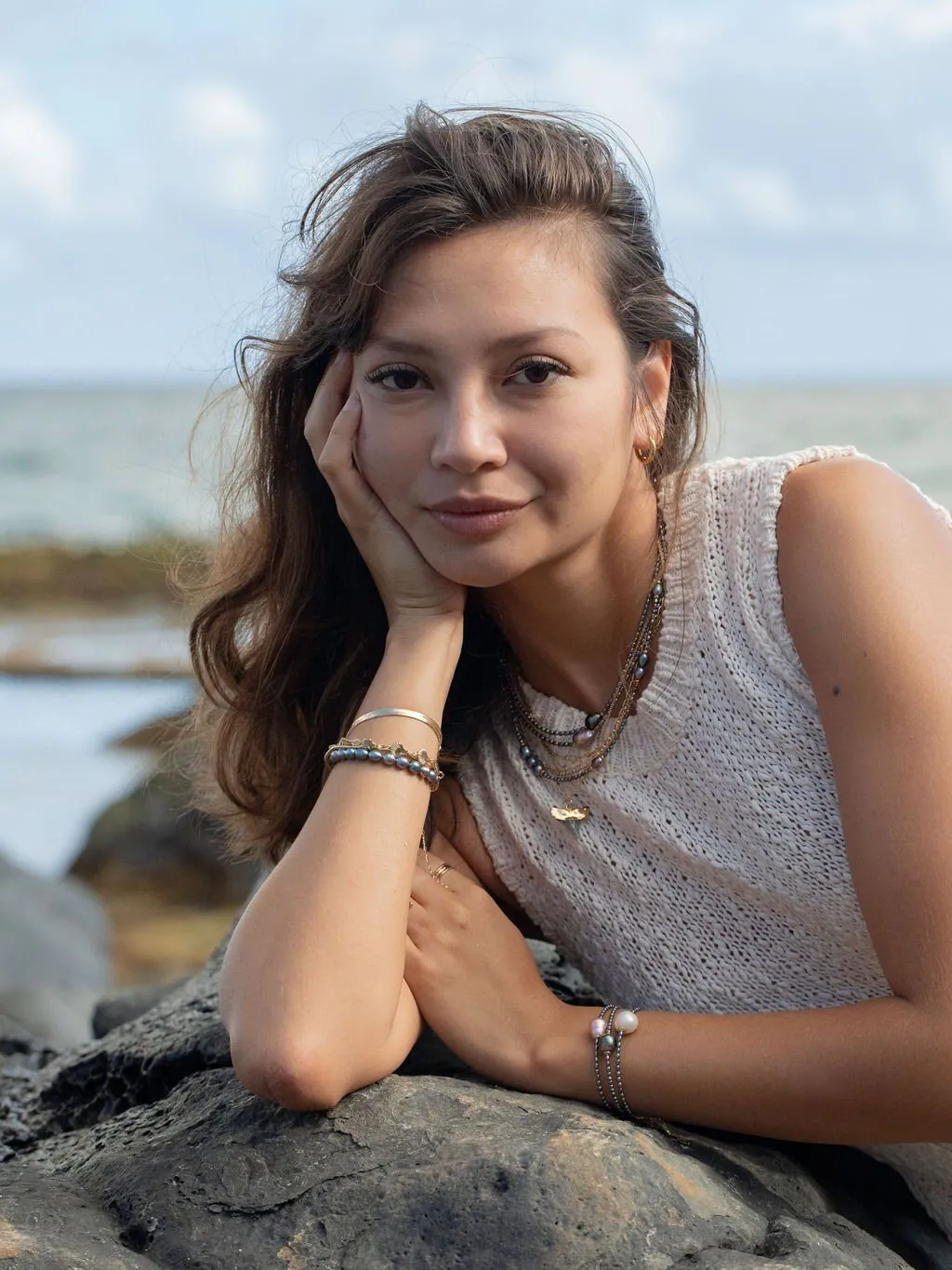 Genuine Tahitian Pearl Choker Necklace - Kaimalie