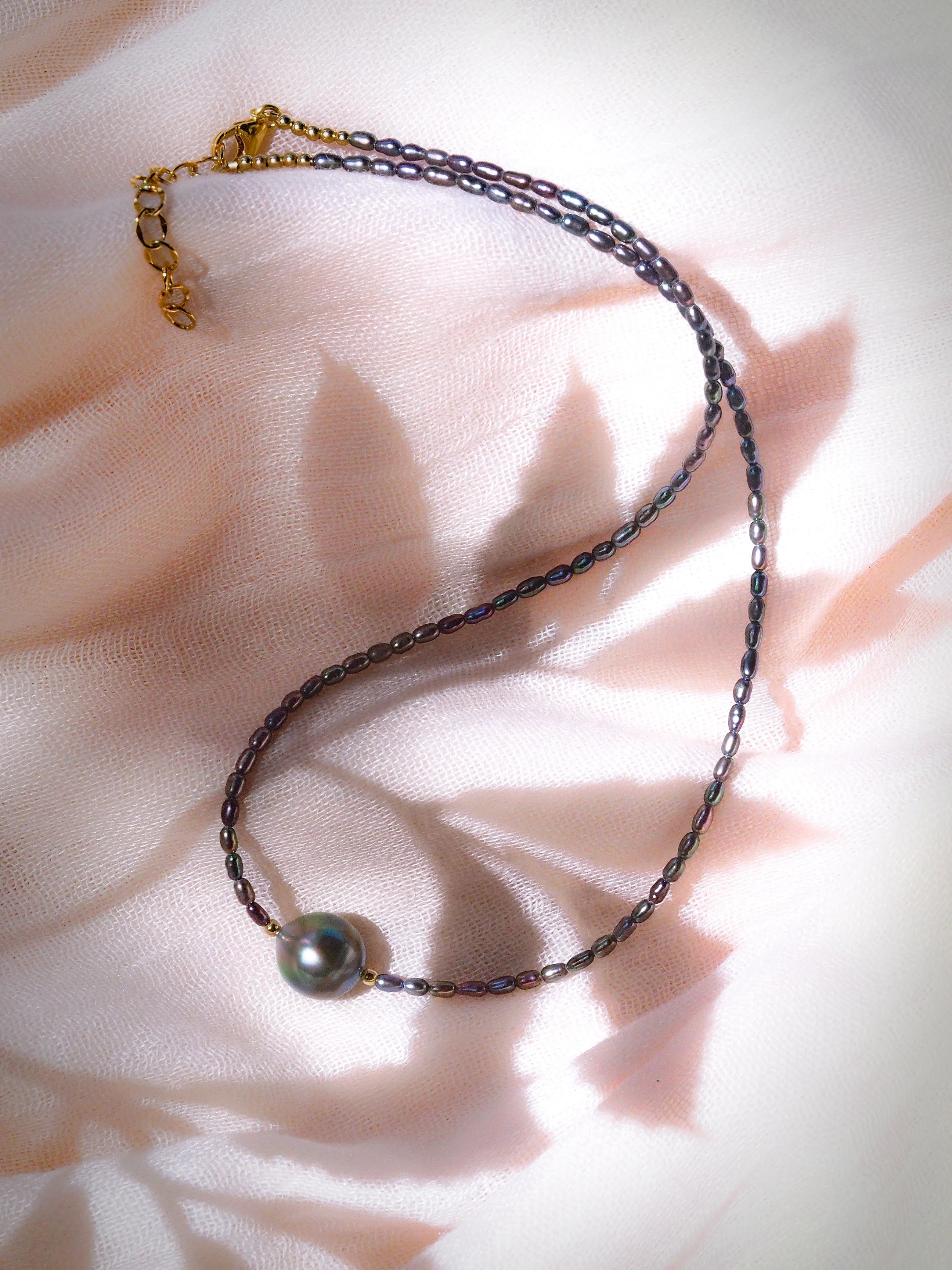 Genuine Tahitian Pearl Choker Necklace - Kaimalie