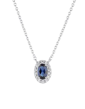 Georgini Aurora Glow Necklace - Silver/Sapphire