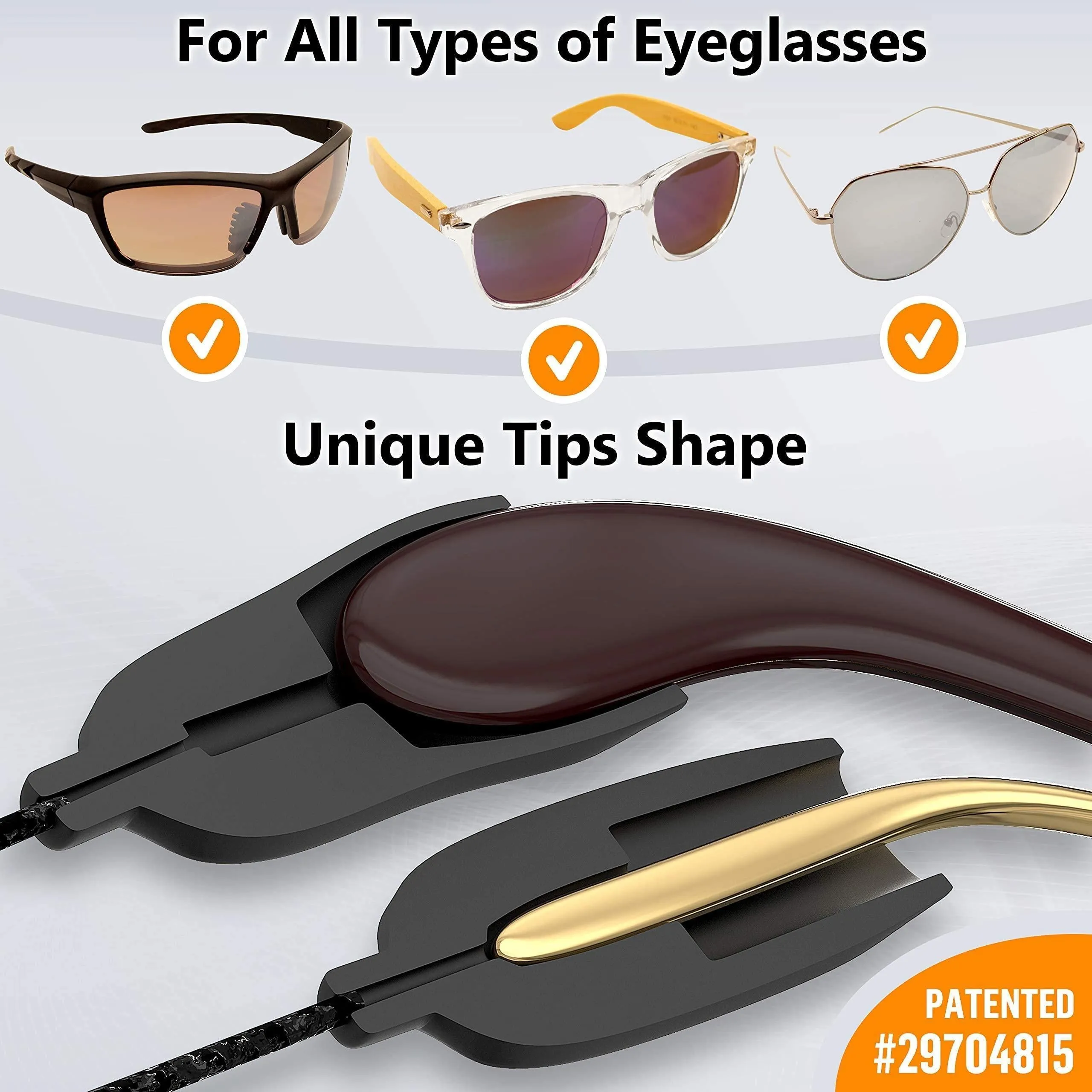 Glasses Strap String Holder 2 Pcs No Tail Eyeglasses Strap Cord M 13 inch