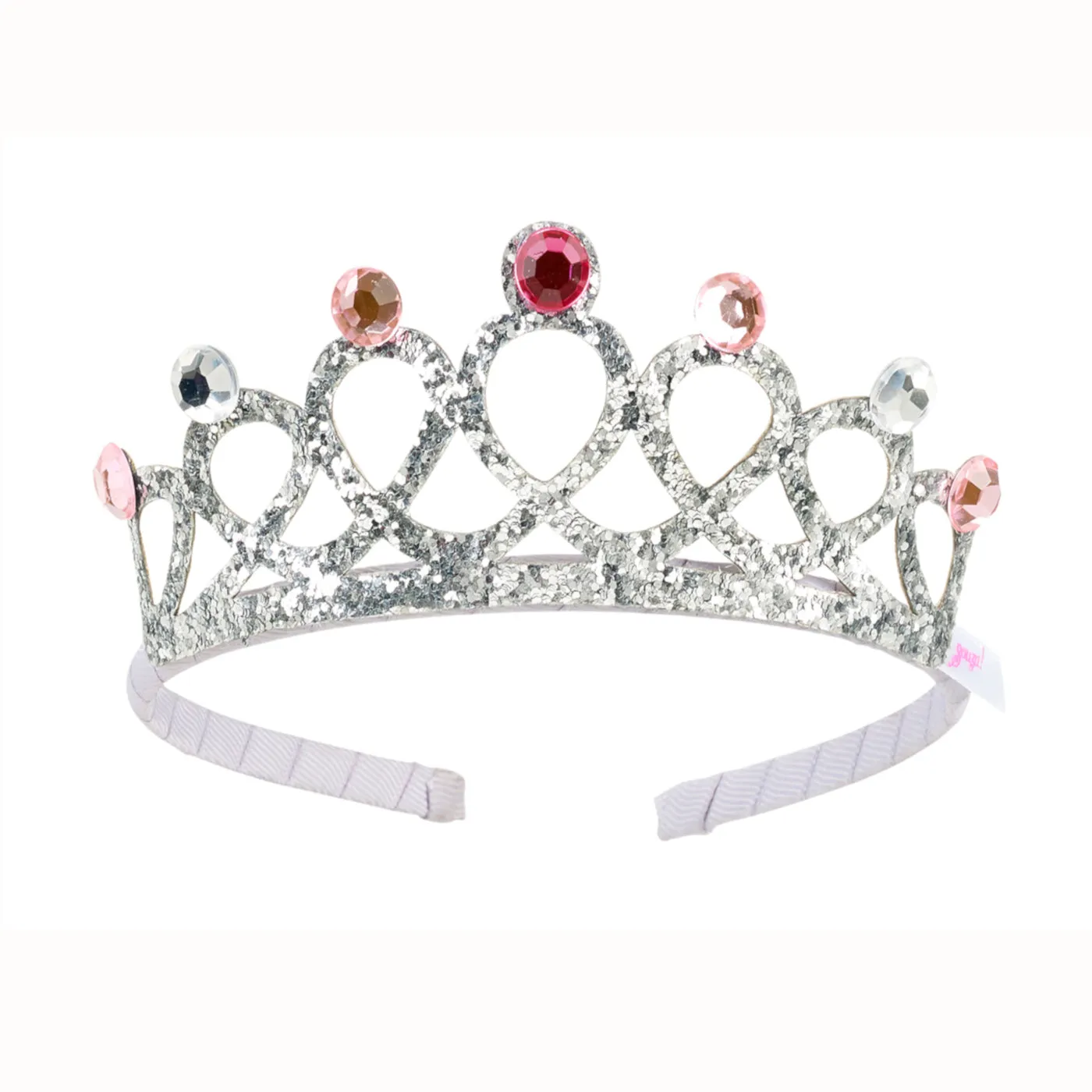 Glitter Crown Tiara -Silver