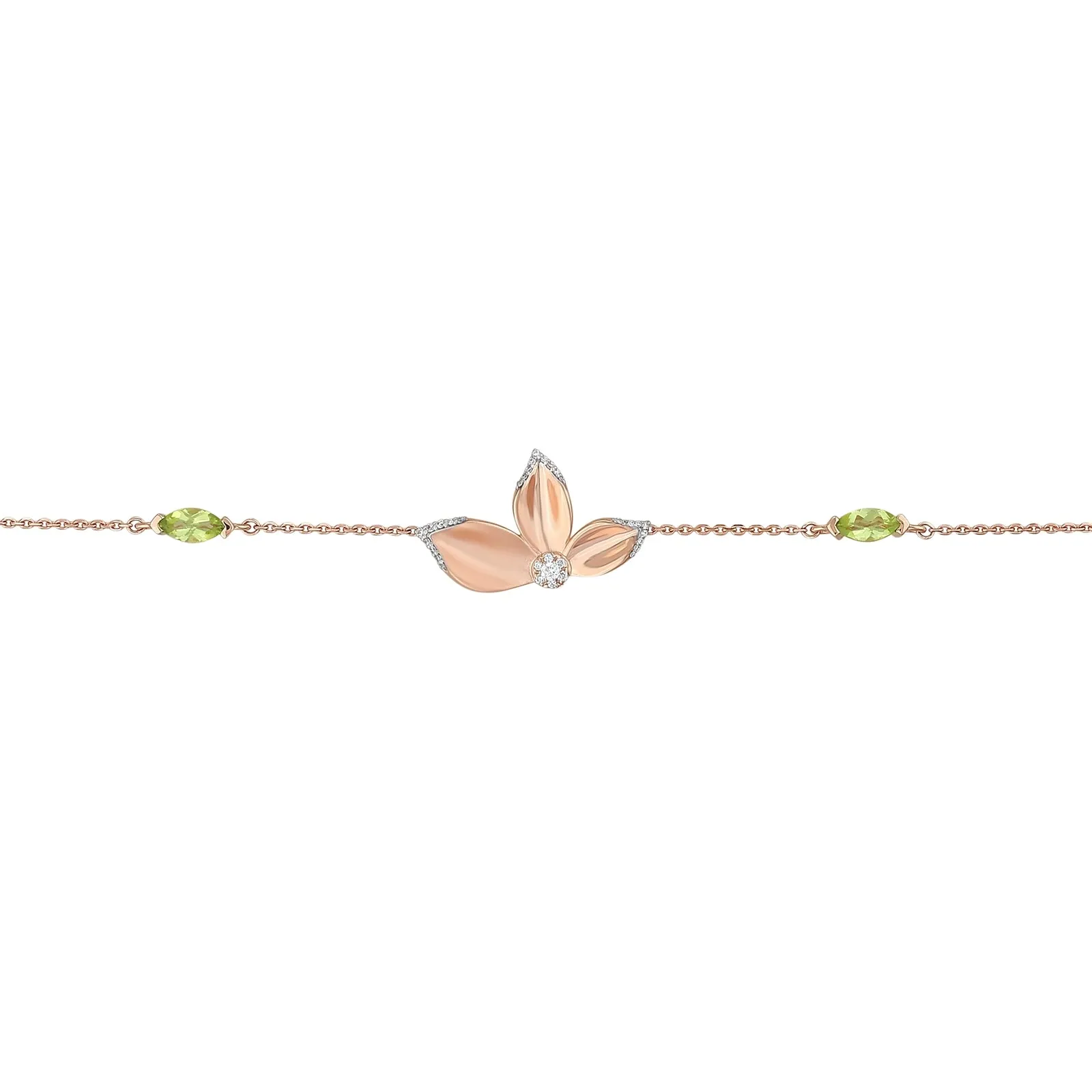GLORIA GOLD DIAMOND PERIDOT BRACELET