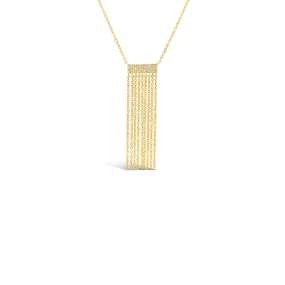 Gold & Diamond Fringe Necklace