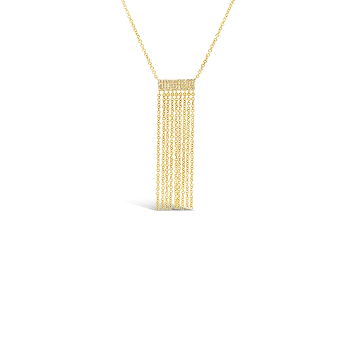 Gold & Diamond Fringe Necklace