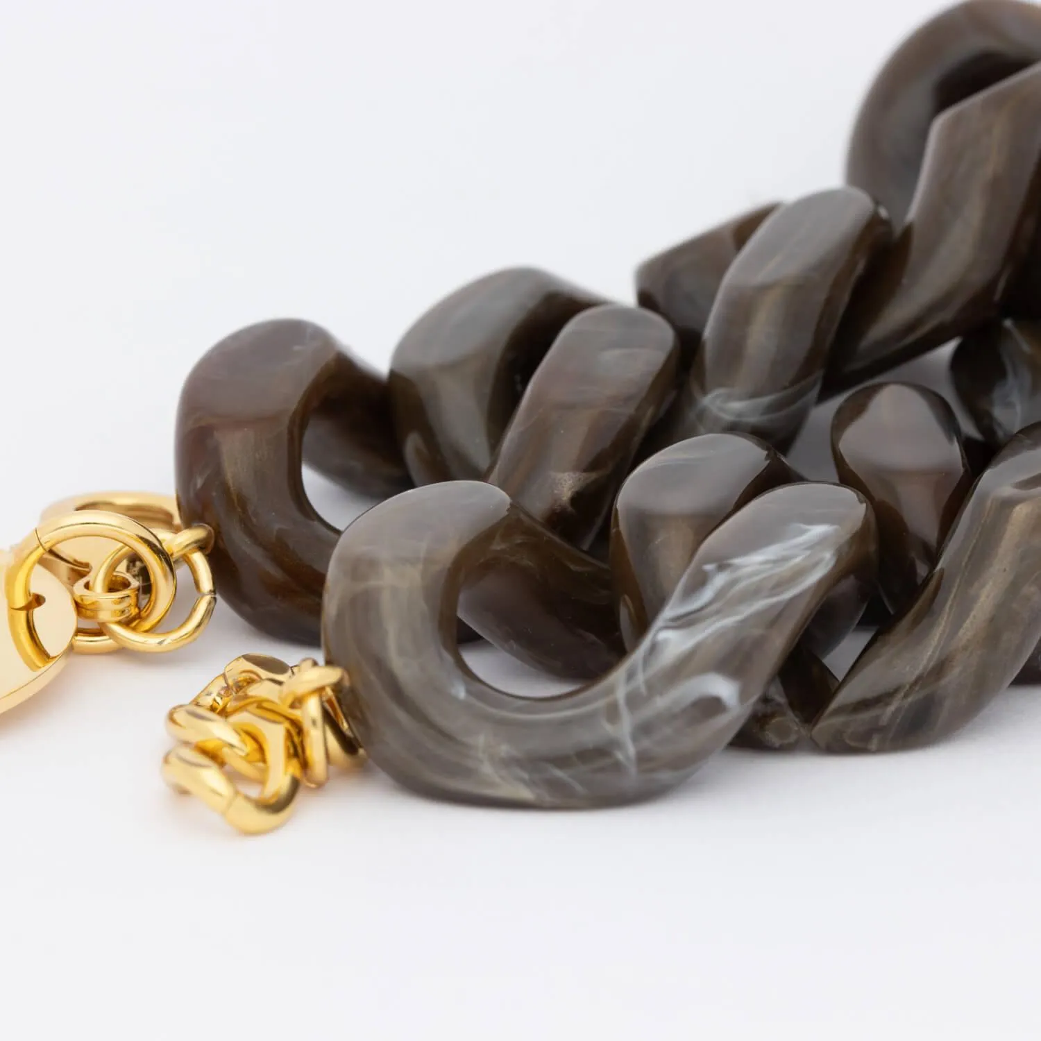 GREAT Bracelet Dark Brown Marble