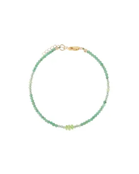 Green Mix Stone Bracelet | 2mm - 4mm