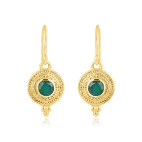 Green Onyx Drop Earrings