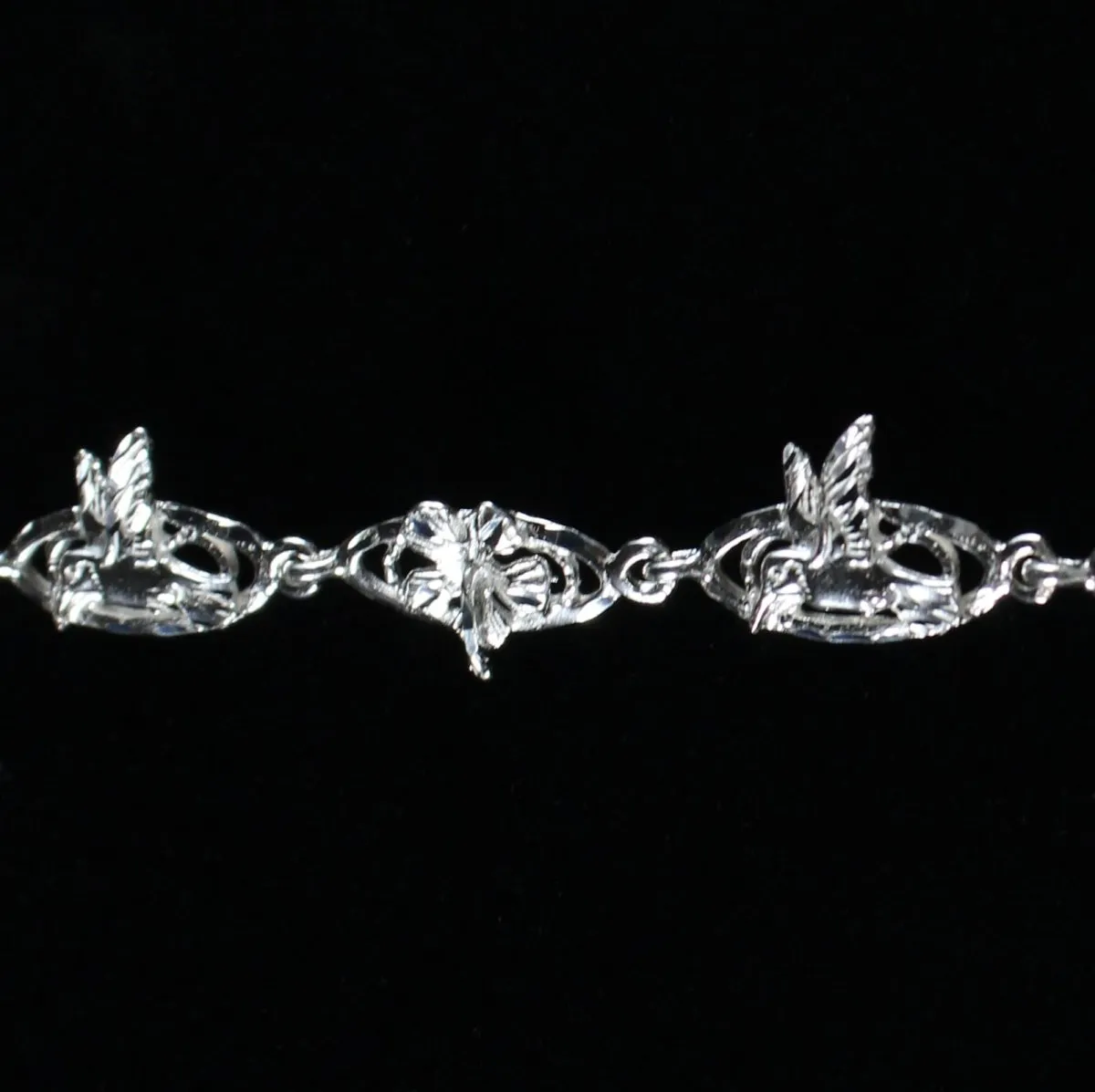 Handband Chain Bracelet with Humming Bird & Hibiscus Flower -