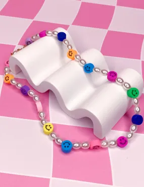 HAPPY FACE PEARL NECKLACE