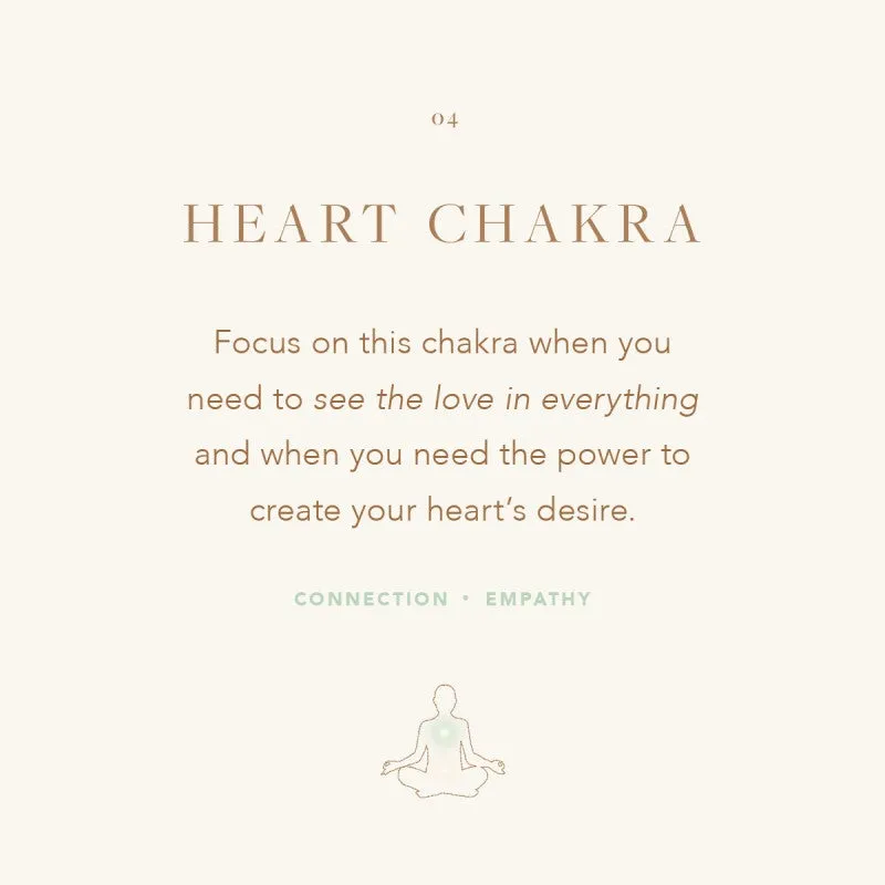 Heart Chakra Charm Stretch Bracelet Shiny Rose Gold