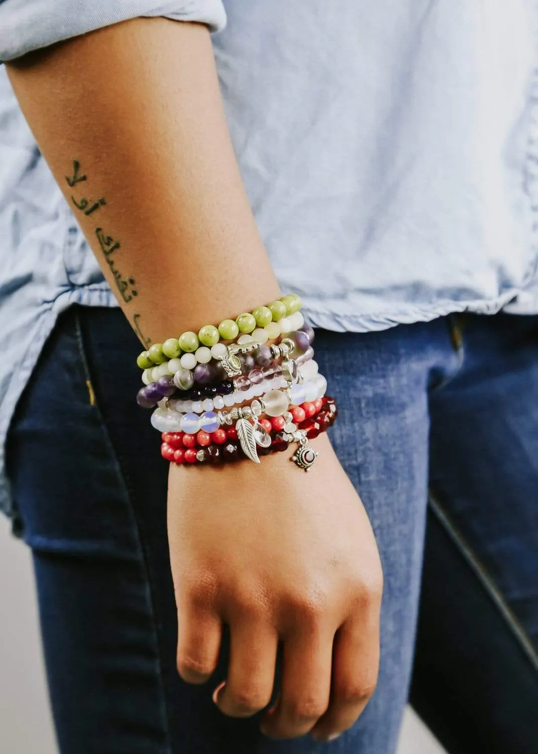 Heart Chakra Double Wrap Bracelet