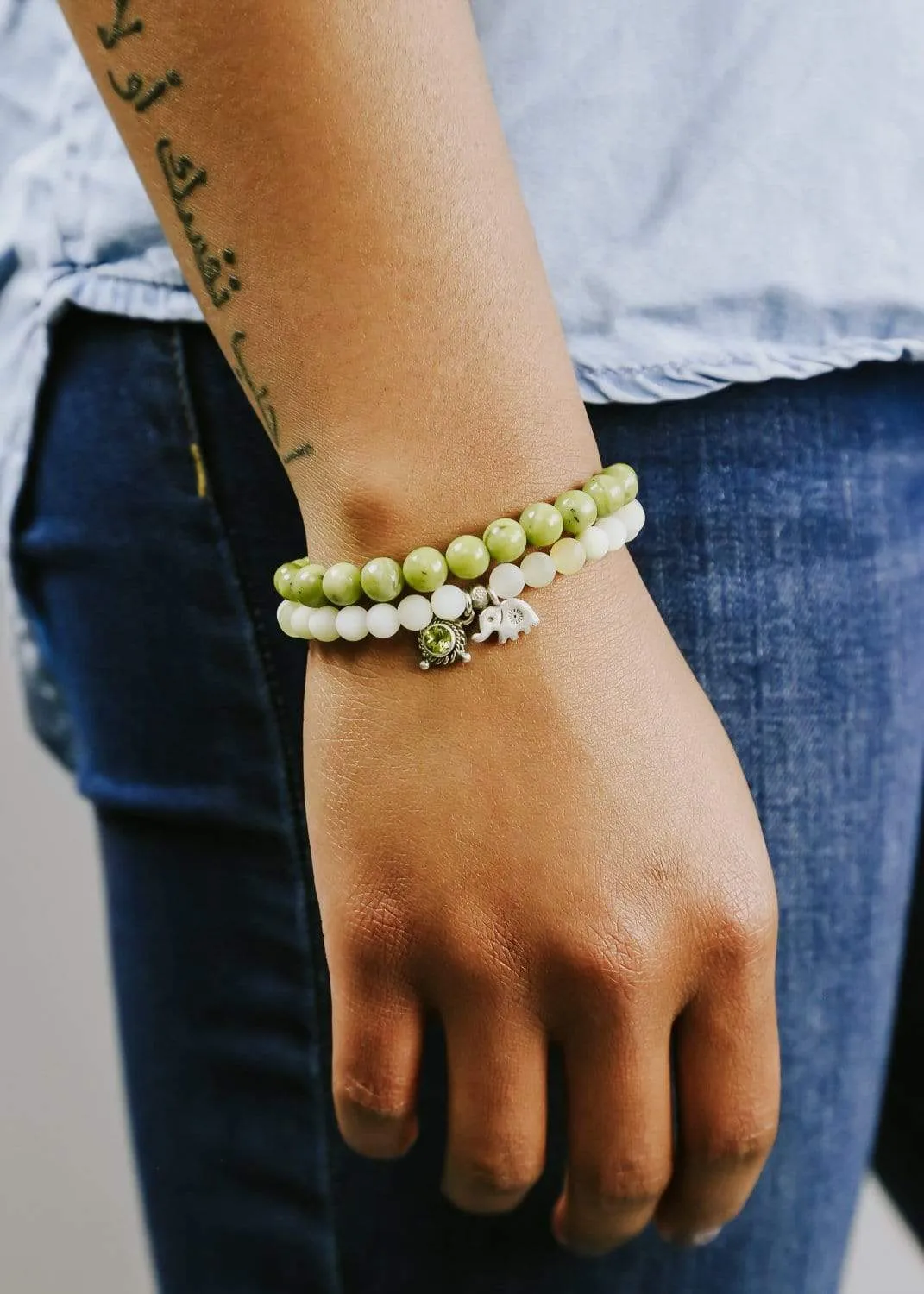 Heart Chakra Double Wrap Bracelet