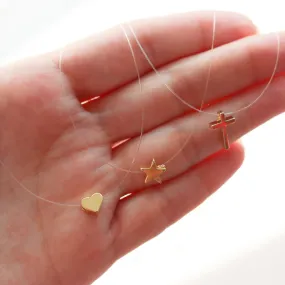 Heart, Cross & Star Illusion Necklace