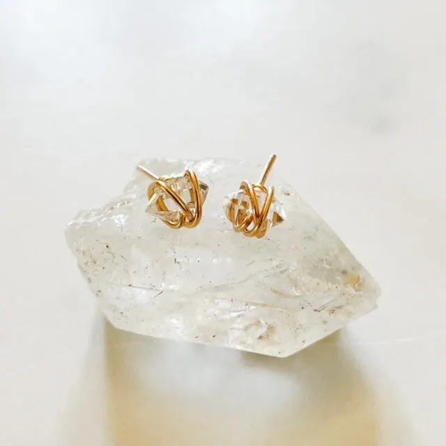 Herkimer Diamond Studs