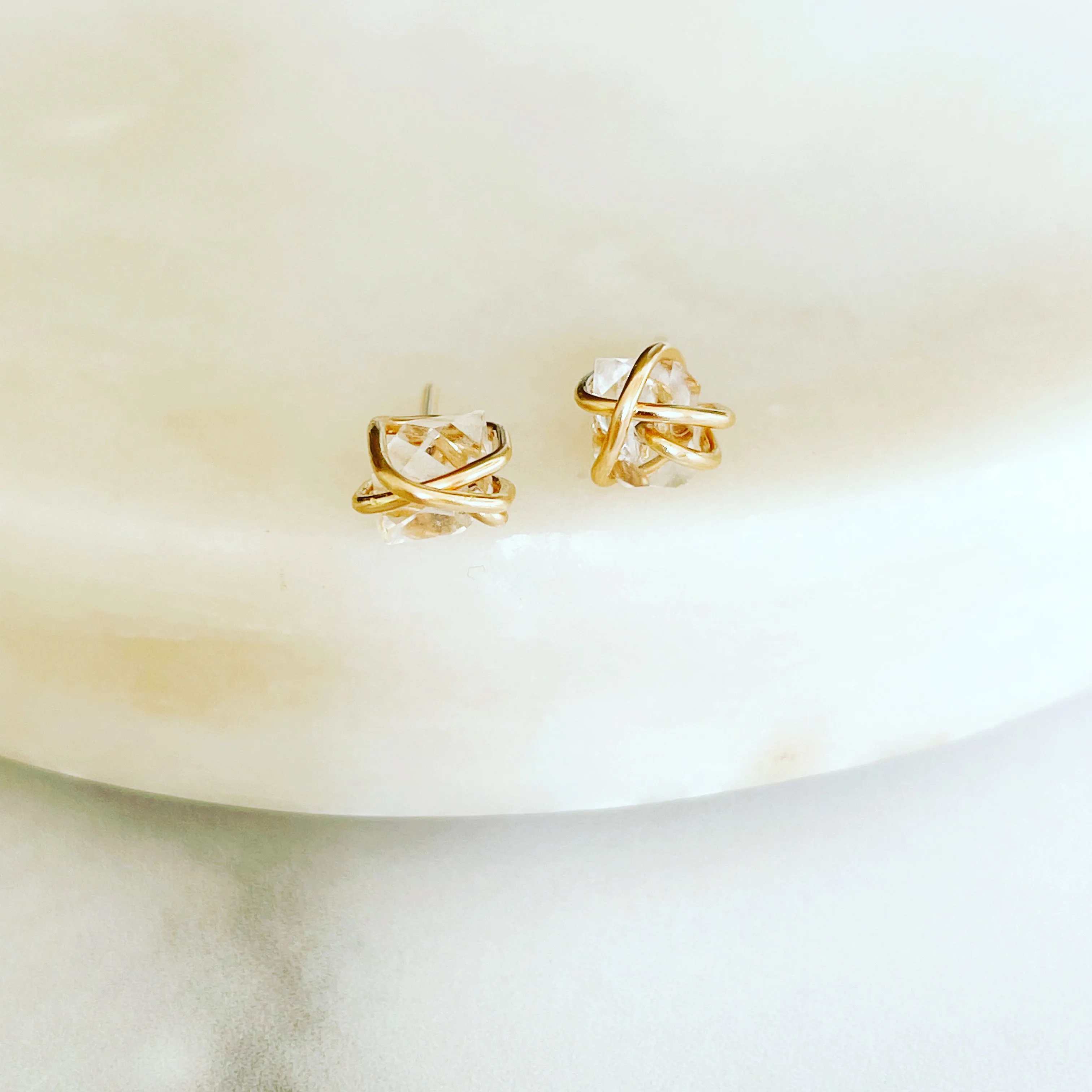 Herkimer Diamond Studs