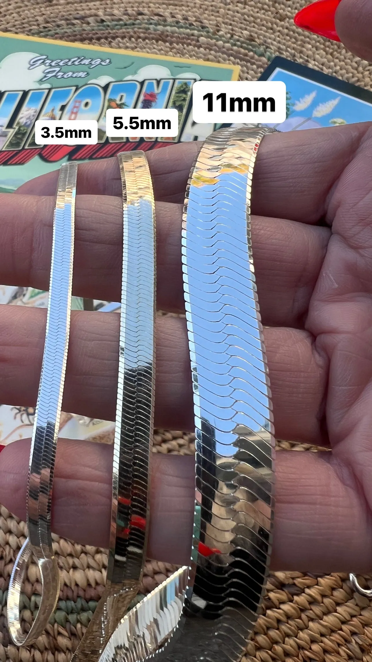 Herringbone Sterling Silver Chain 5.5mm