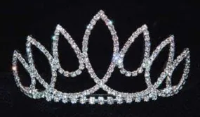 Himalayan Princess Silver Rhinestone Tiara