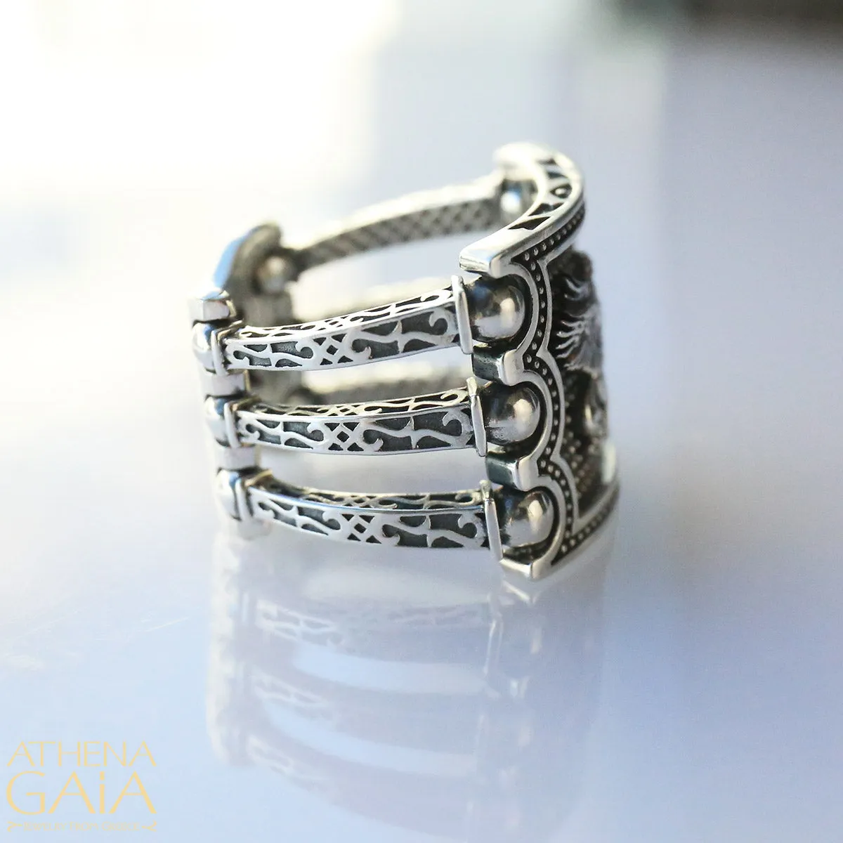 Hinged Triple Bar Ring