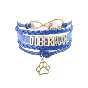 Infinity Love Doberman Bracelet