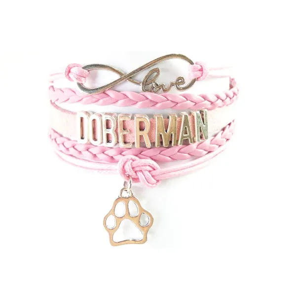 Infinity Love Doberman Bracelet