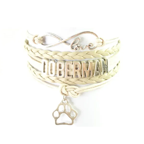 Infinity Love Doberman Bracelet