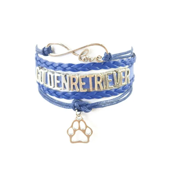 Infinity Love Golden Retriever Bracelet