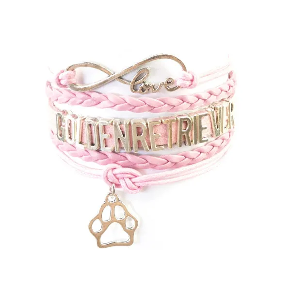 Infinity Love Golden Retriever Bracelet