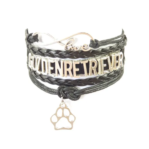Infinity Love Golden Retriever Bracelet