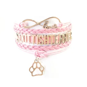 Infinity Love Scottish Terrier Bracelet
