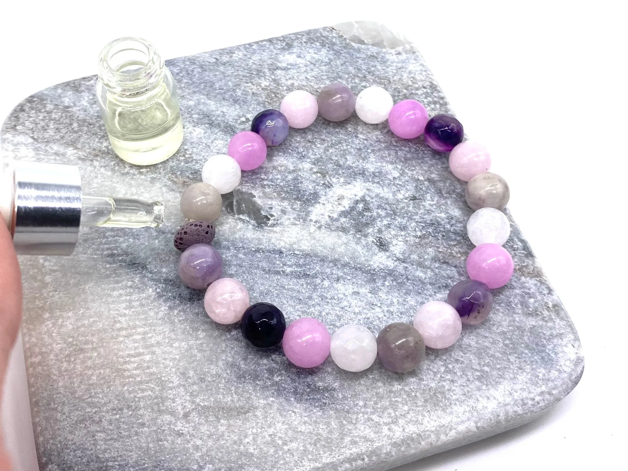 Inner Peace Crystal Beaded Bracelet - Aromatherapy Bracelet