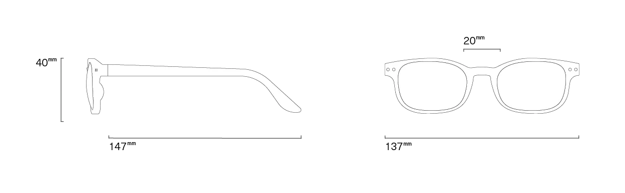 Izipizi Reading Glasses #B/Navy Blue