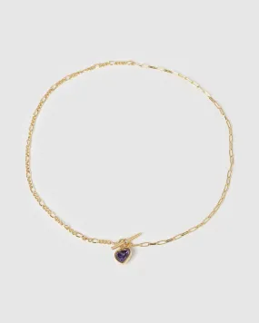 Izoa Dusk Necklace Gold Purple