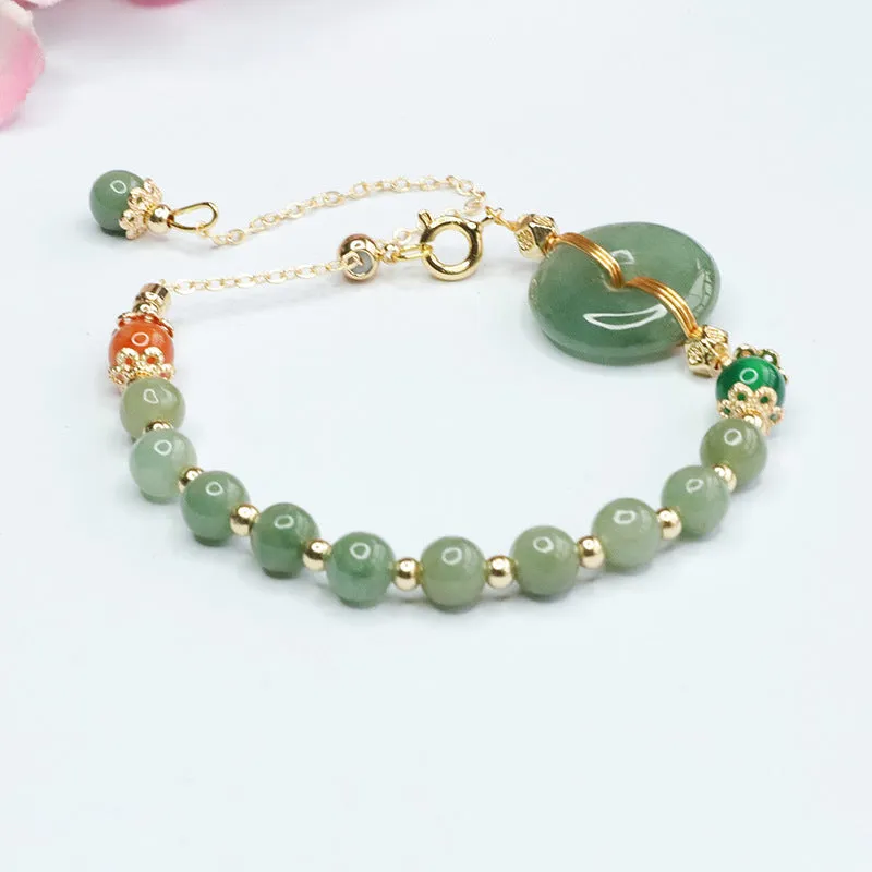 Jade Bracelet with Sterling Silver Clasp - Fortune's Favor Collection