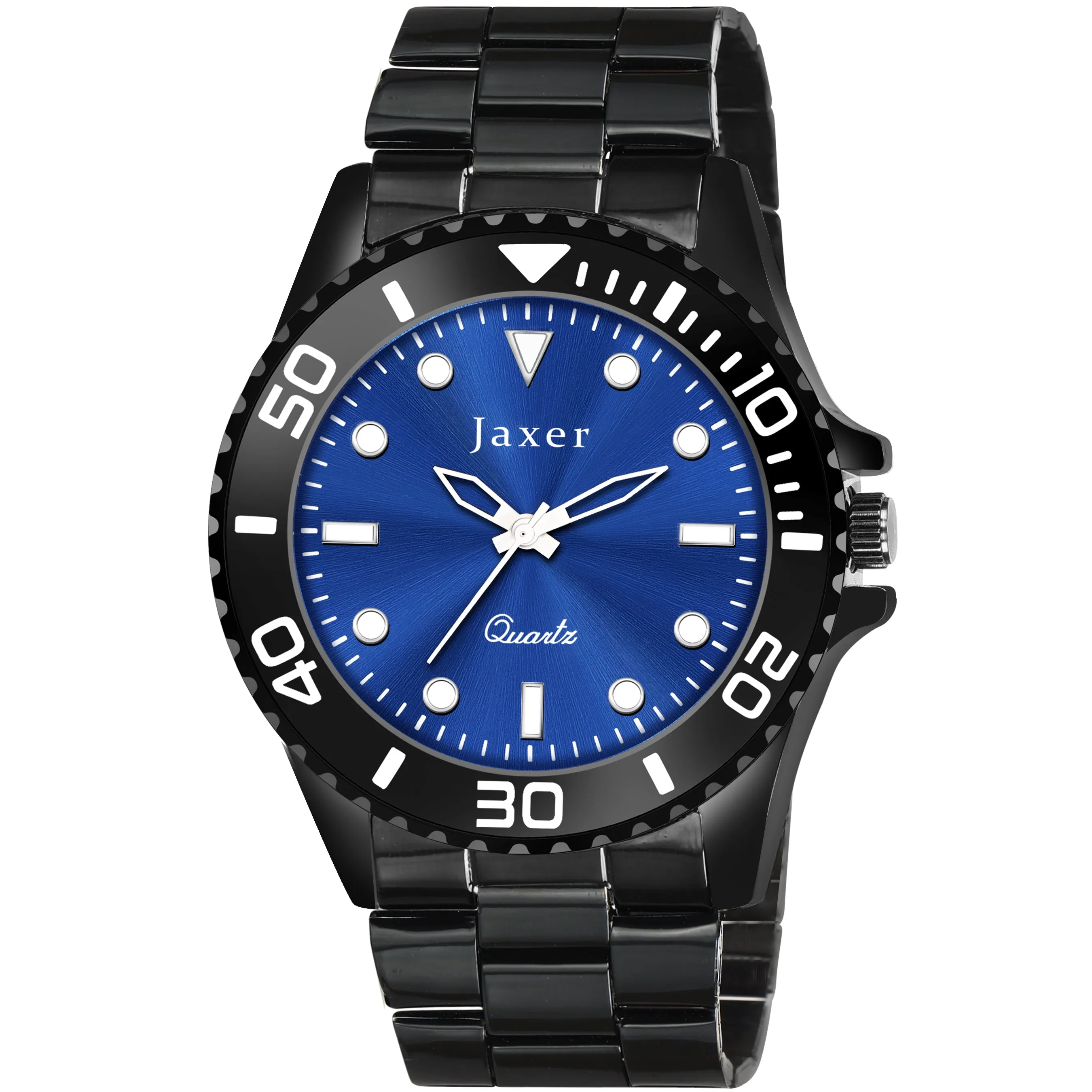 Jaxer Blue Dial Steel Chain Analog Wrist Watch for Men - JXRM2186