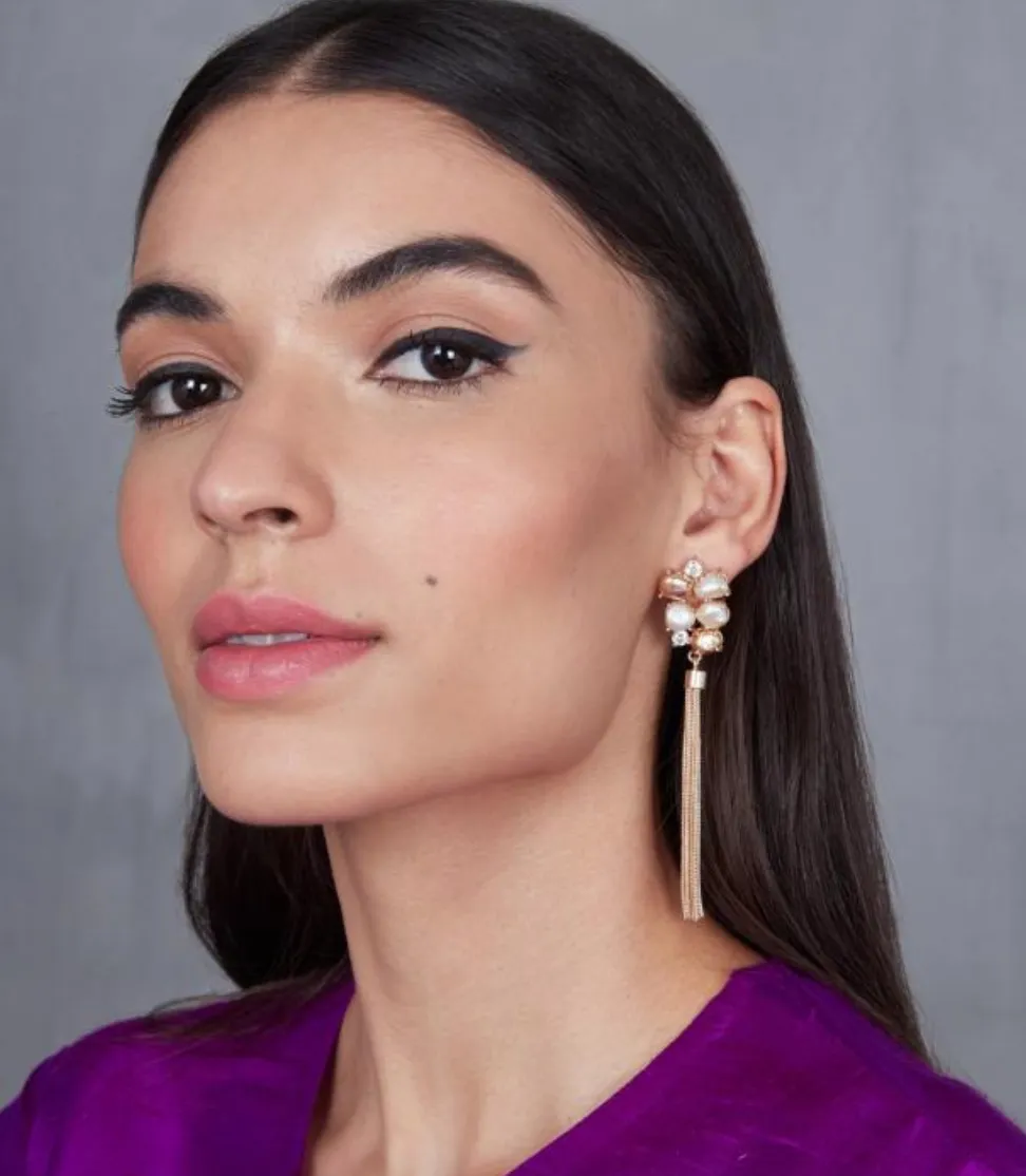 Keshi Tassel Earrings