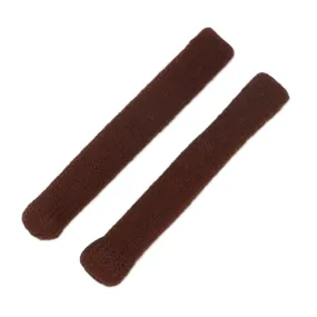 Knitted Eyeglasses Leg Cover Elastic Anti-Slip Cover Eyeglass Holder Sleeve(Brown)