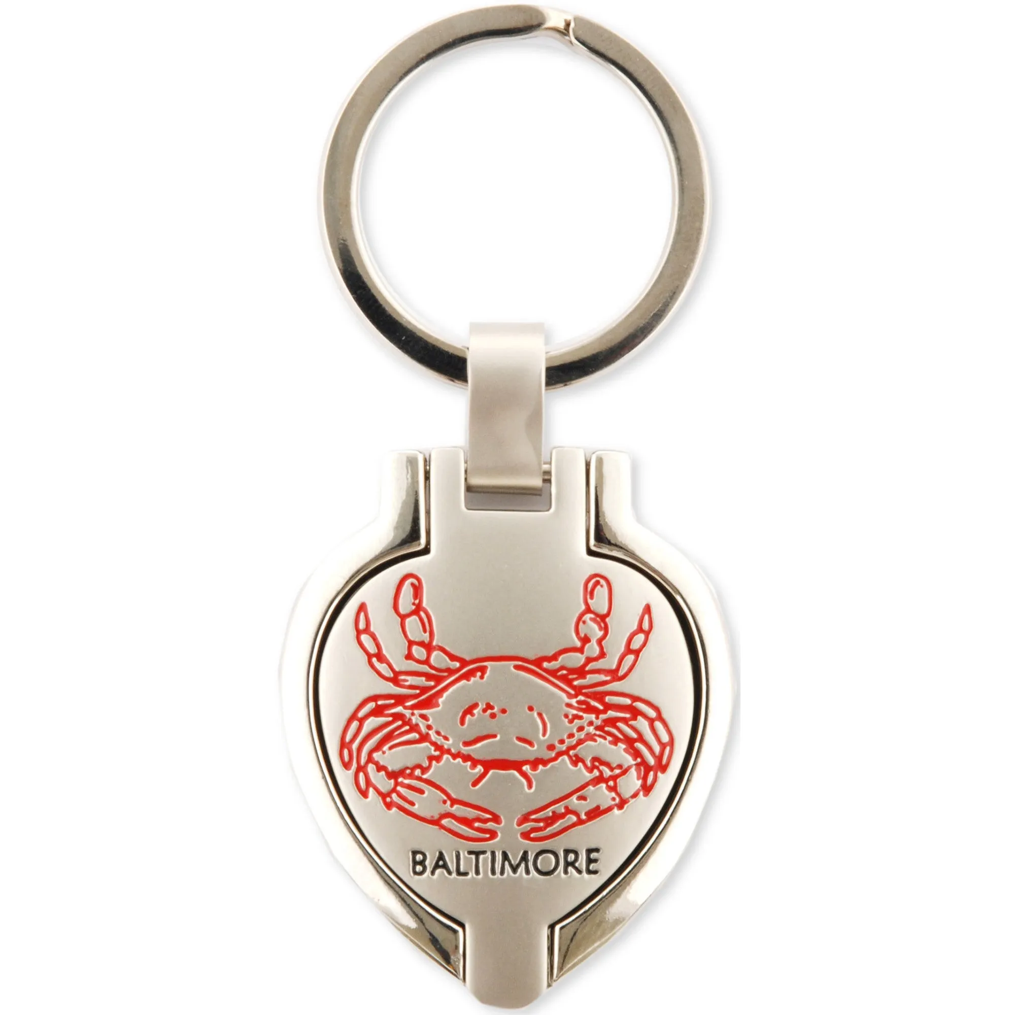 KRBM01 Key Ring Pewter Locket Baltimore Crab