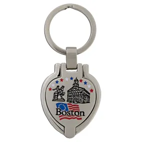 KRBT08 Key Ring Pewter Locket Boston
