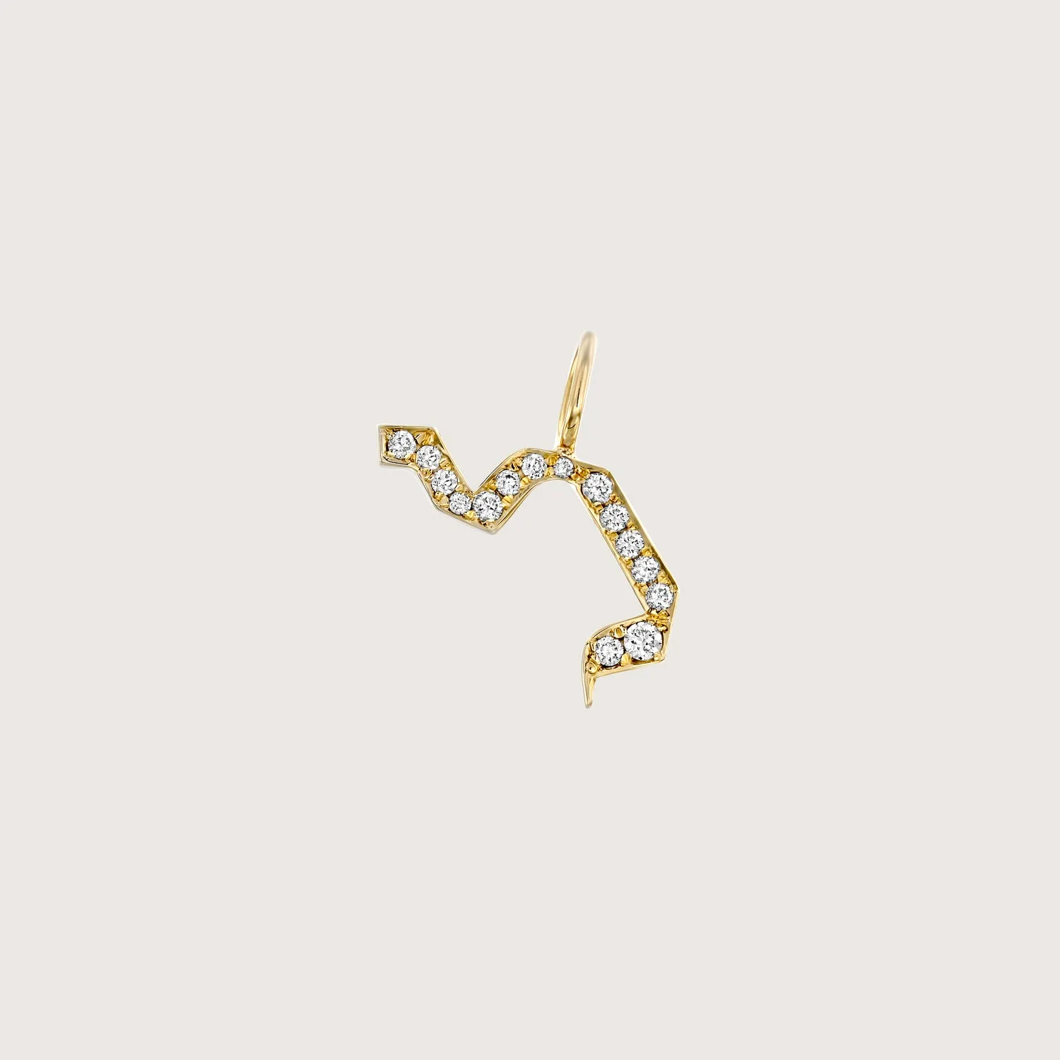Letter Necklace - two Small Aleph-Bet Encrusted Pendants