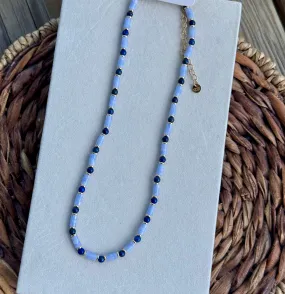 Light Blue Gemstone Necklace by Treasure Jewels